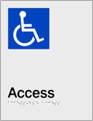 Accessible Access Braille and Tactile Sign