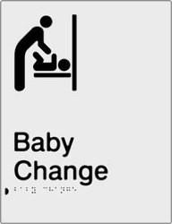 Baby Change Braille and Tactile sign