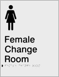 Female Change Room Braille Sign