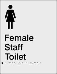 Female Staff Toilet Braille Sign