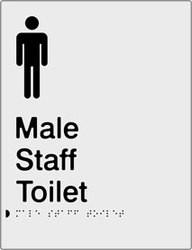 Male Staff Toilet Braille & tactile sign