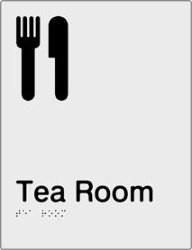 Tea Room Braille Sign