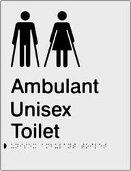 Unisex Ambulant Toilet Braille Sign