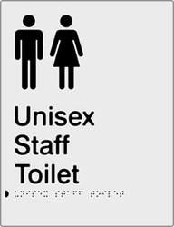 Unisex Staff Toilet Braille Sign