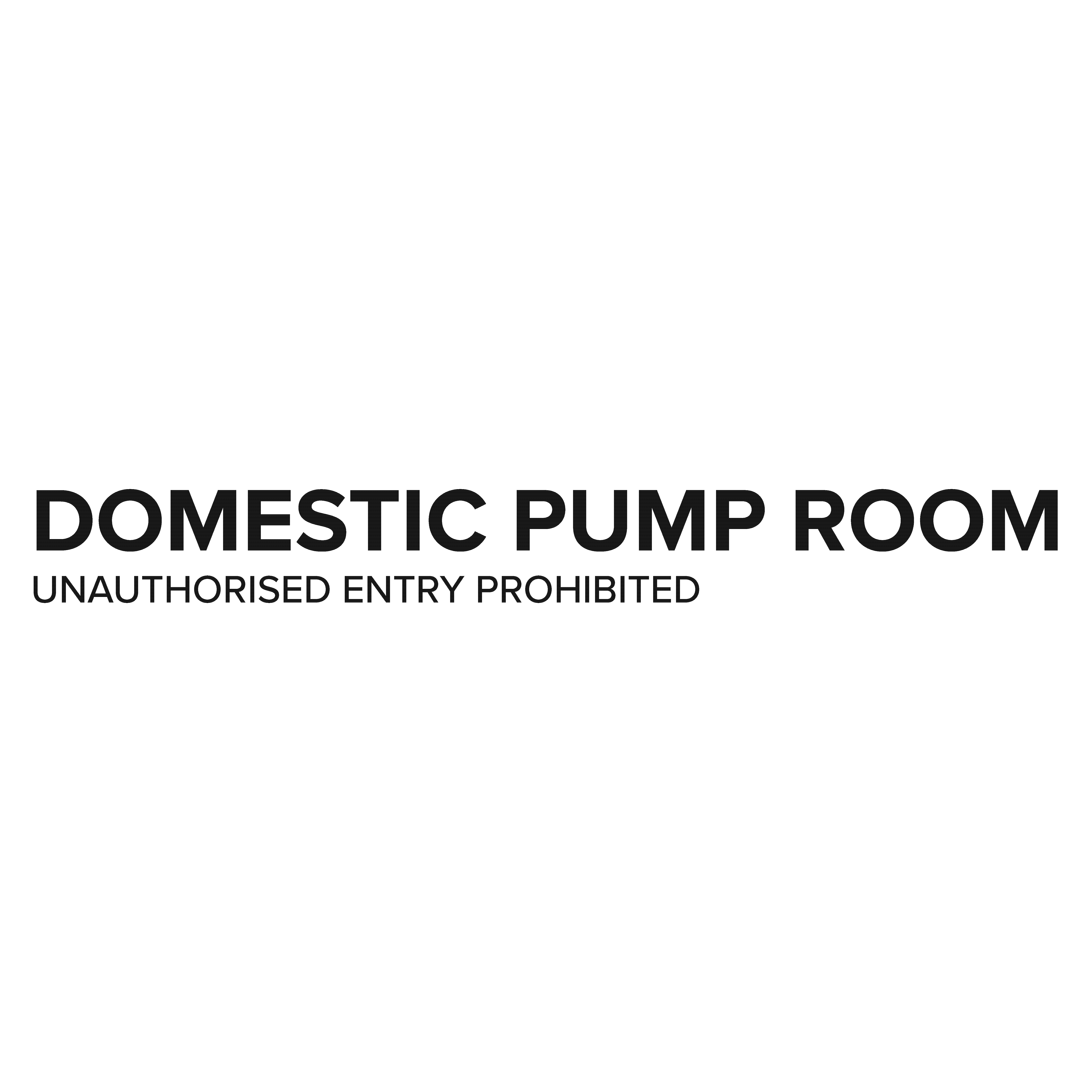 DOMESTIC PUMP ROOMS