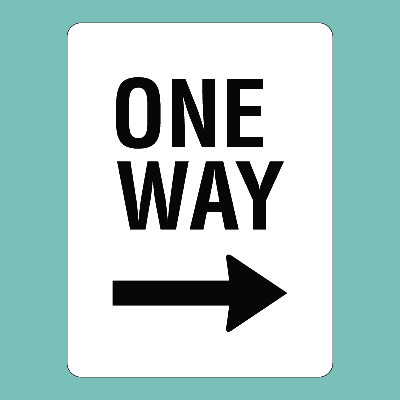 Traffic Sign - One Way Right Side - Statutory Signs