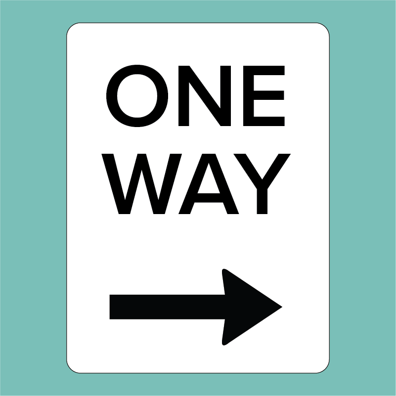 Traffic Sign One Way Right Arrow Statutory Signs